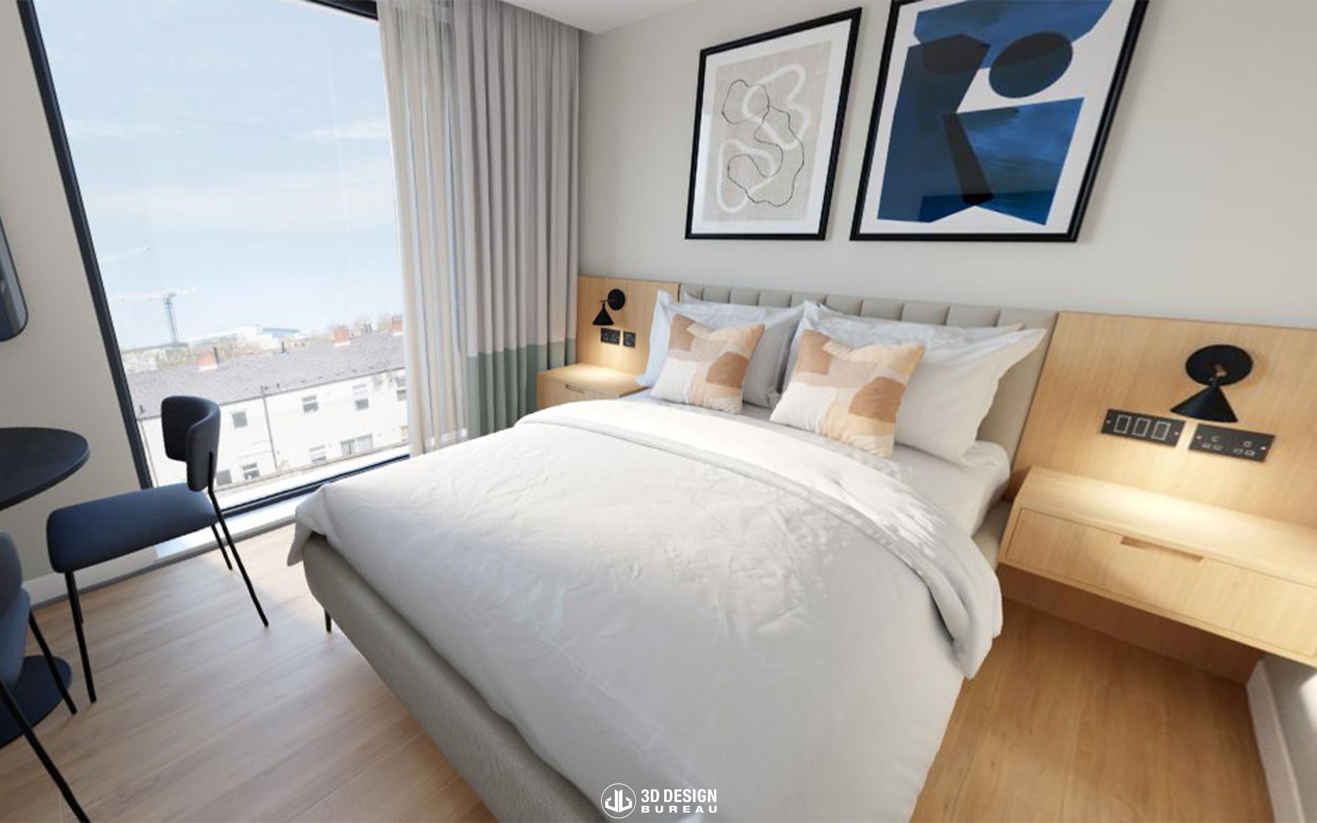 Interior CGI of Charlemont New Aparthotel in Dublin 2.
