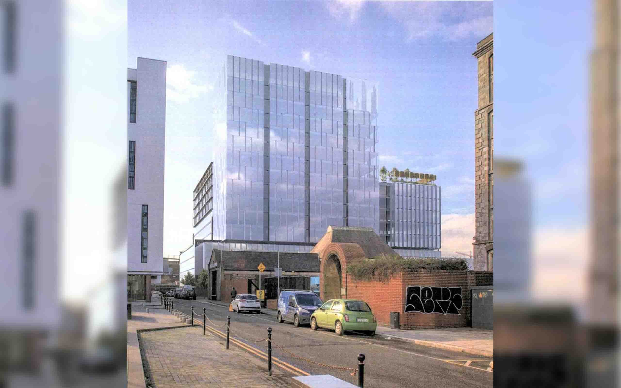 An artist's impression of the Denis O'Brien Office at Two Grand Canal Quay in Dublin's Docklands