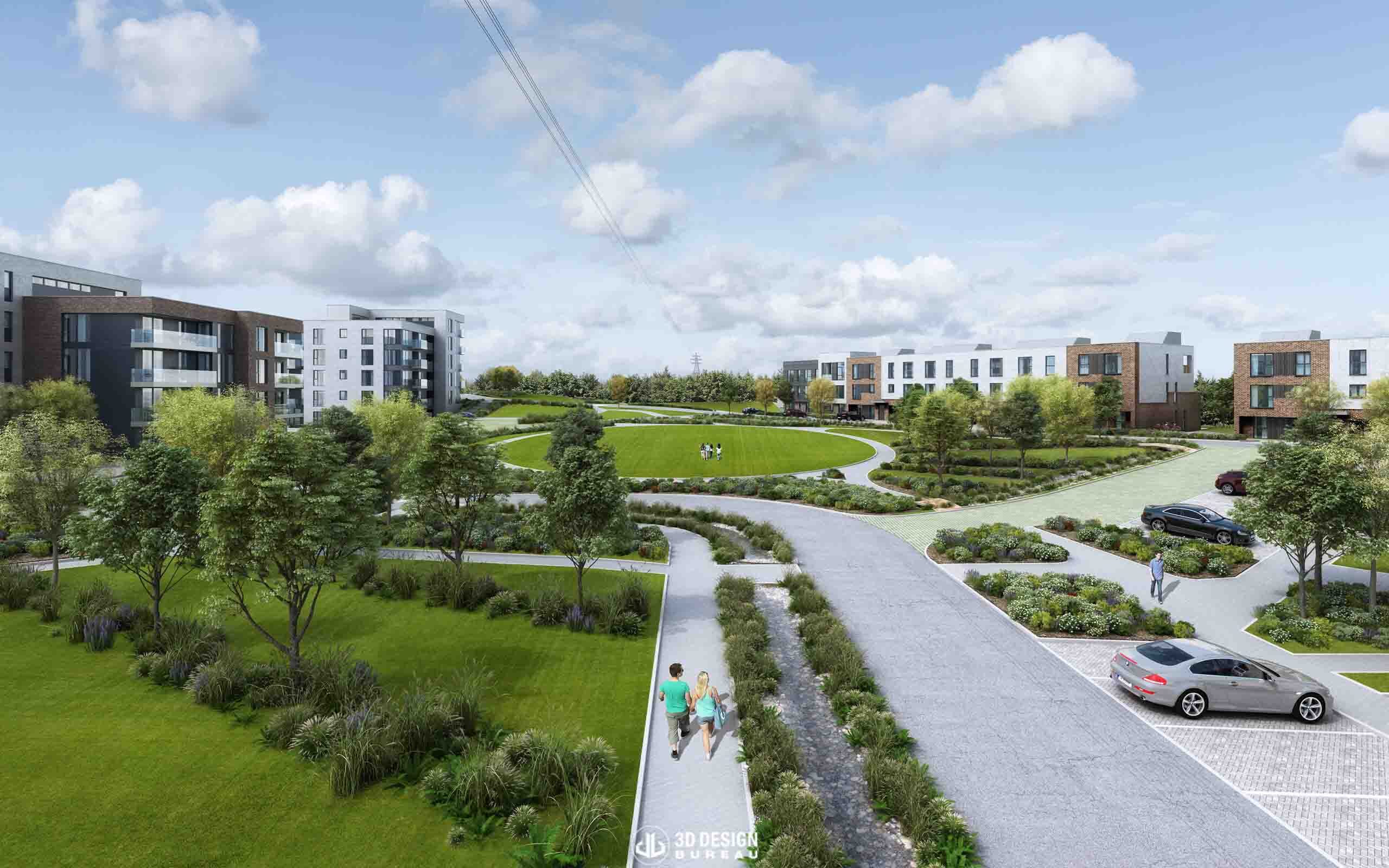Computer generated imagery of the proposed development in Kiltiernan