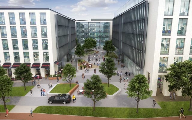 Architectural CGI of new offices on the former FAAC Site, Sandyford.