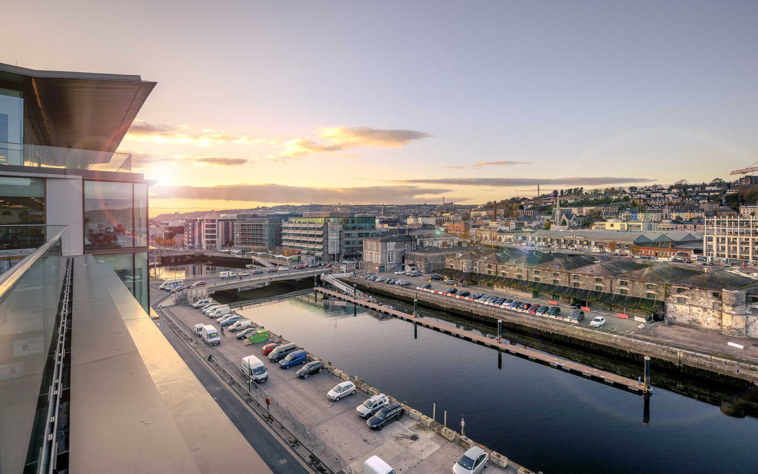 Interior CGI of Navigation Square office development, Cork.