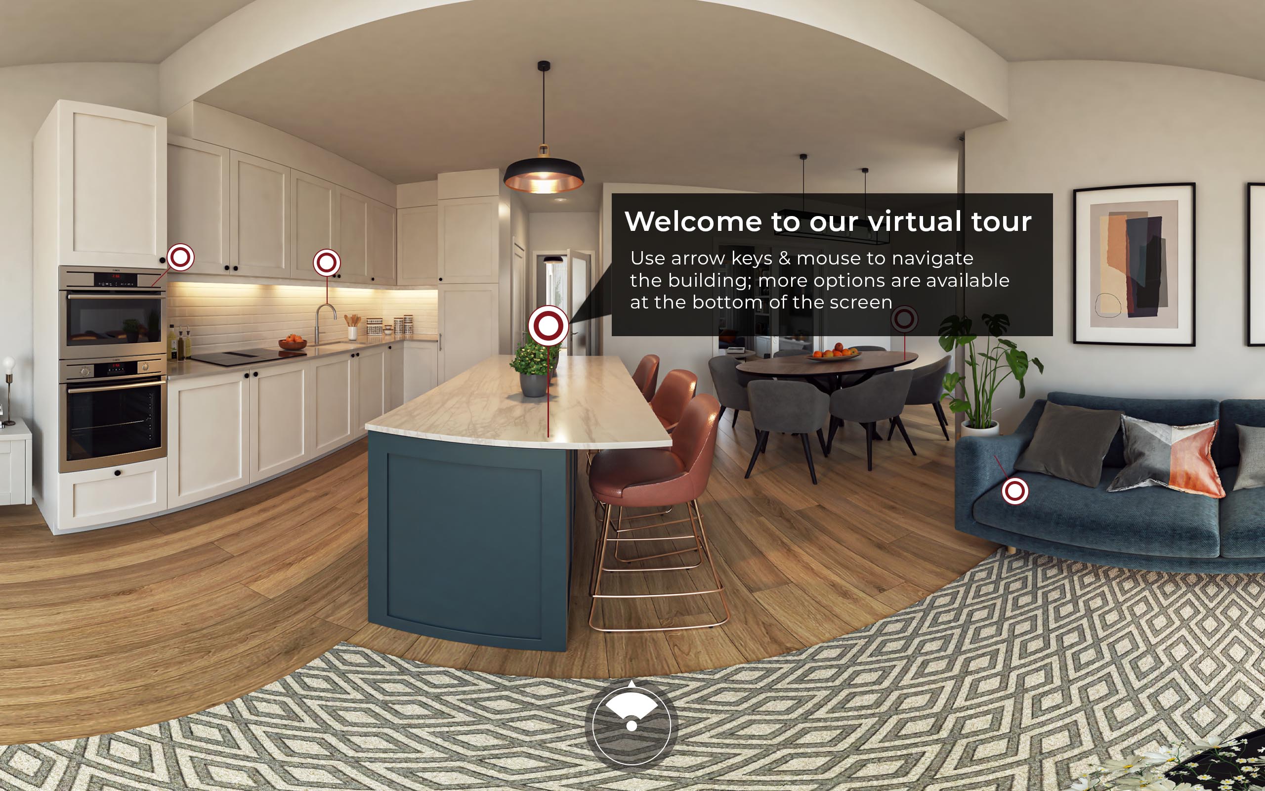 virtual tour of an apartment