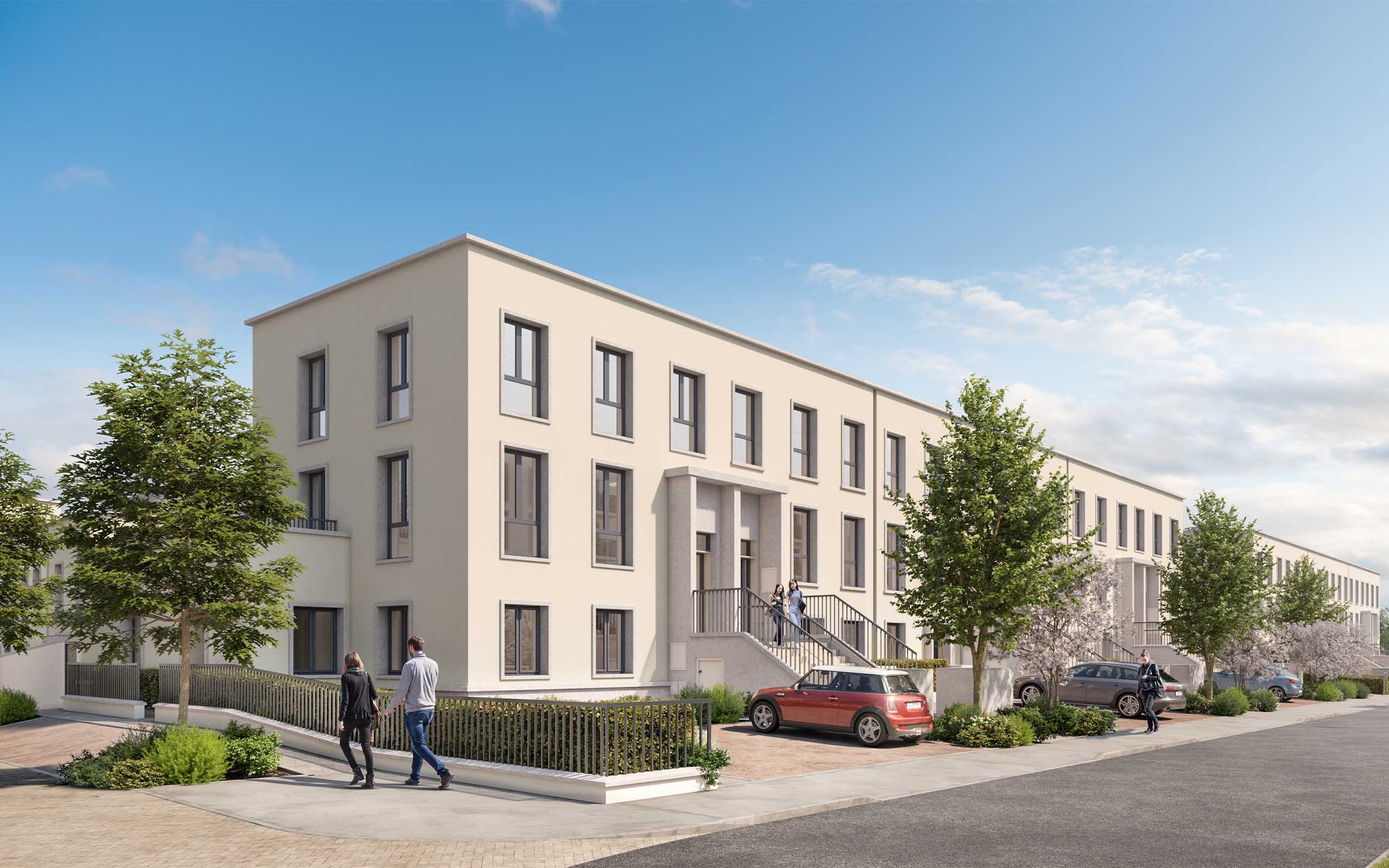 Architectural CGI of Coastal Quarter Housing Development at Bray, Dublin and Wicklow, Co Wicklow.
