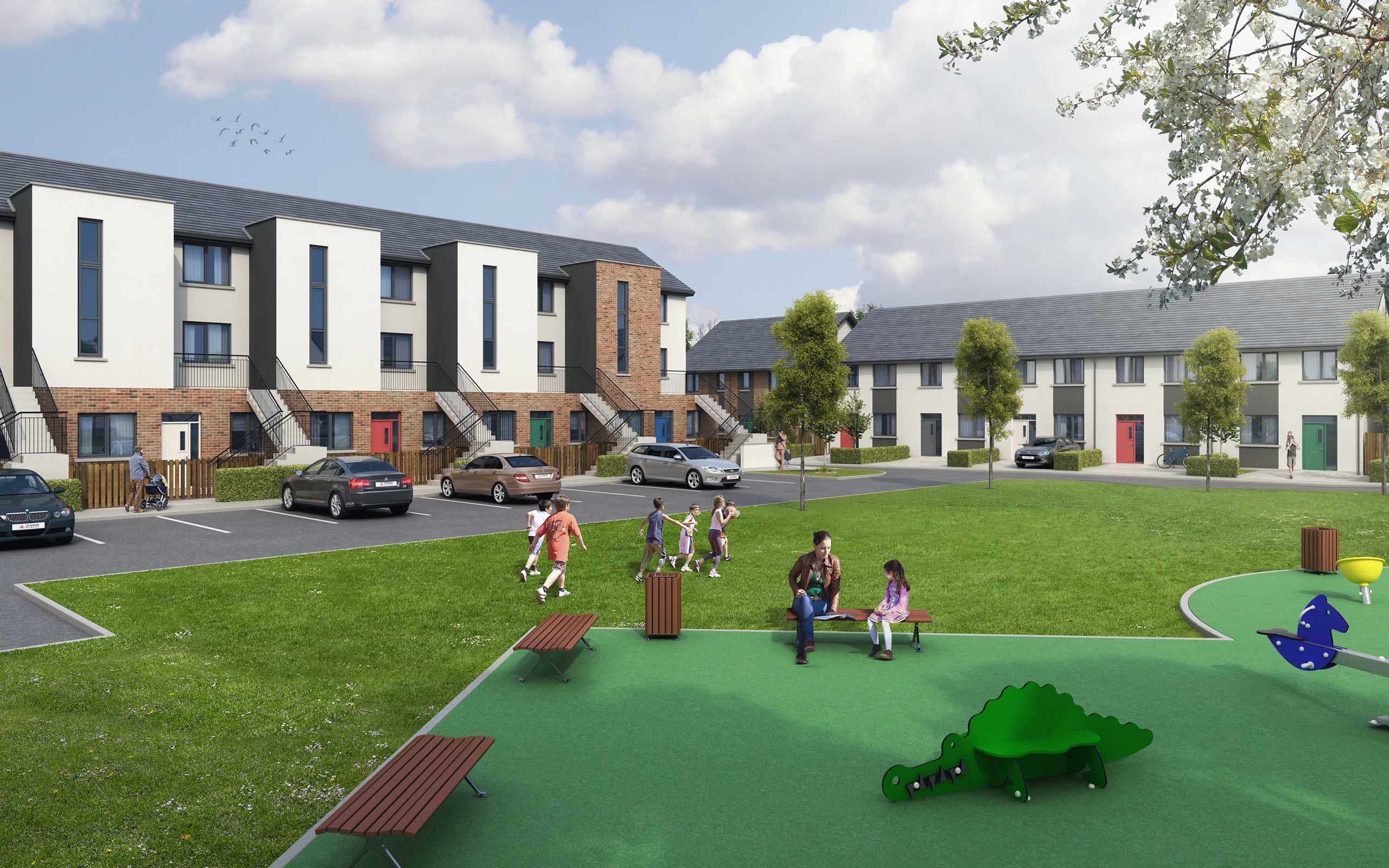 Architectural CGI of Fingal Affordable Housing Scheme