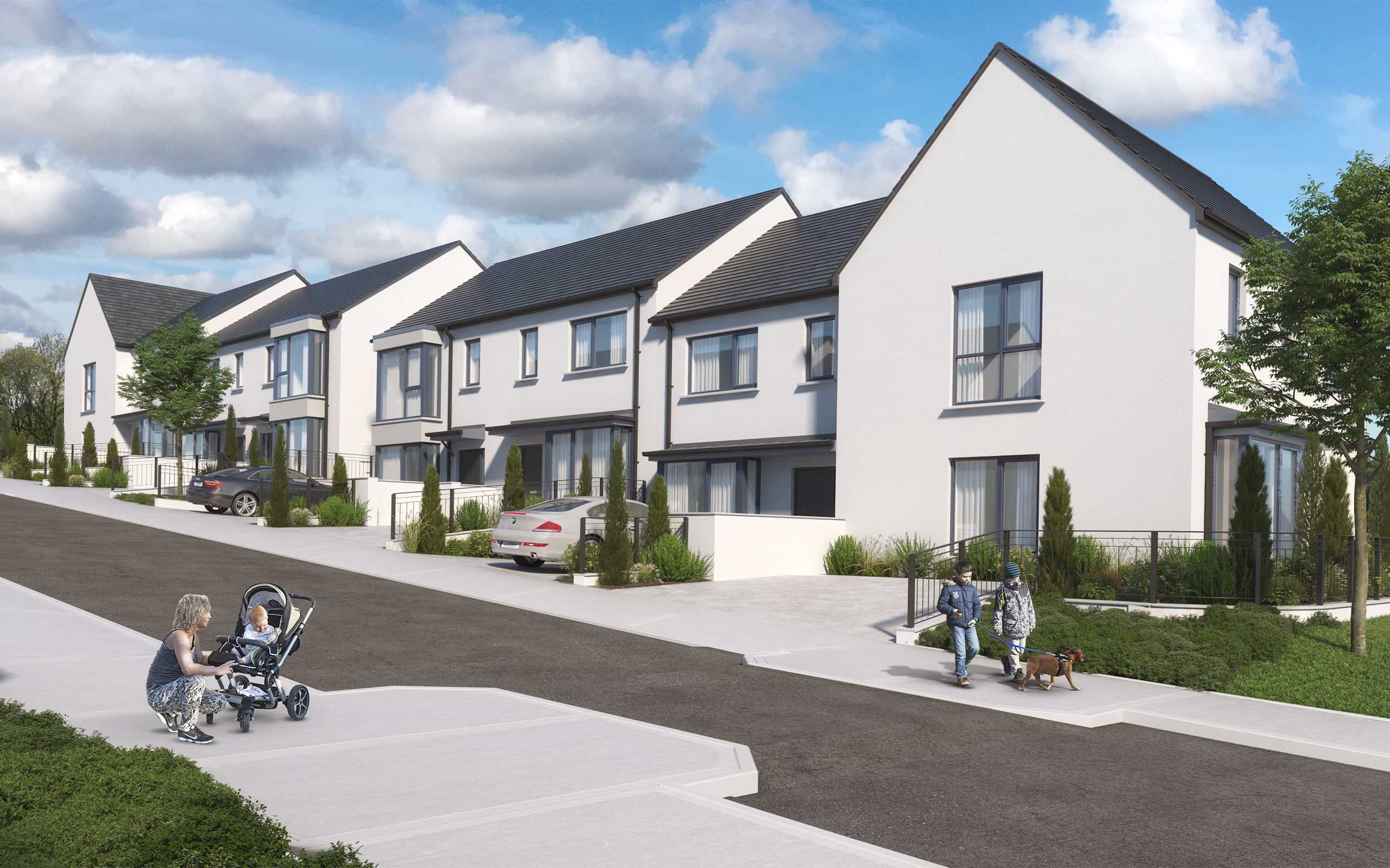 Architectural CGI of Housing Development in Ballinglanna, Glanmire