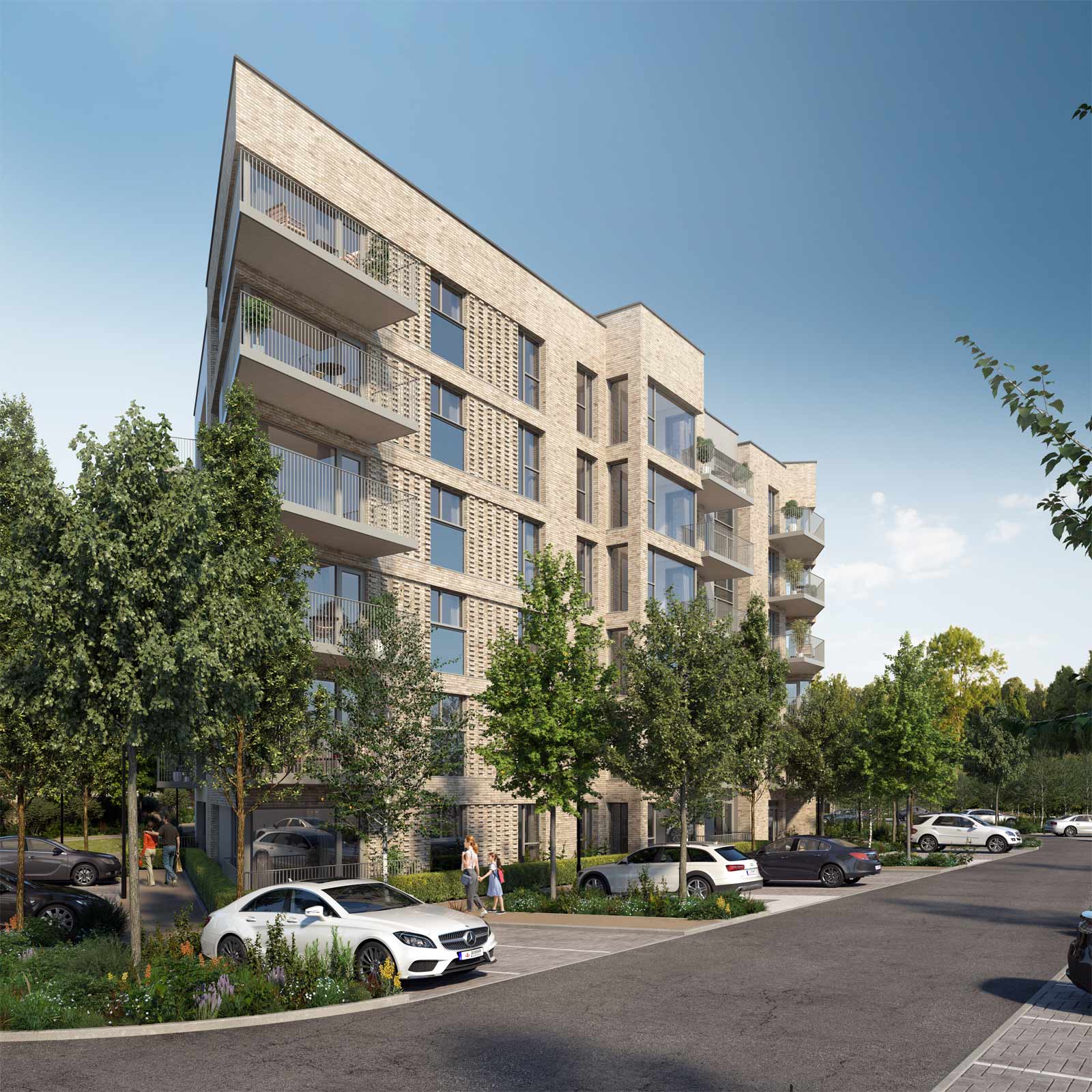 Architectural CGI of White Pines East in Woodlands, Dublin 16.