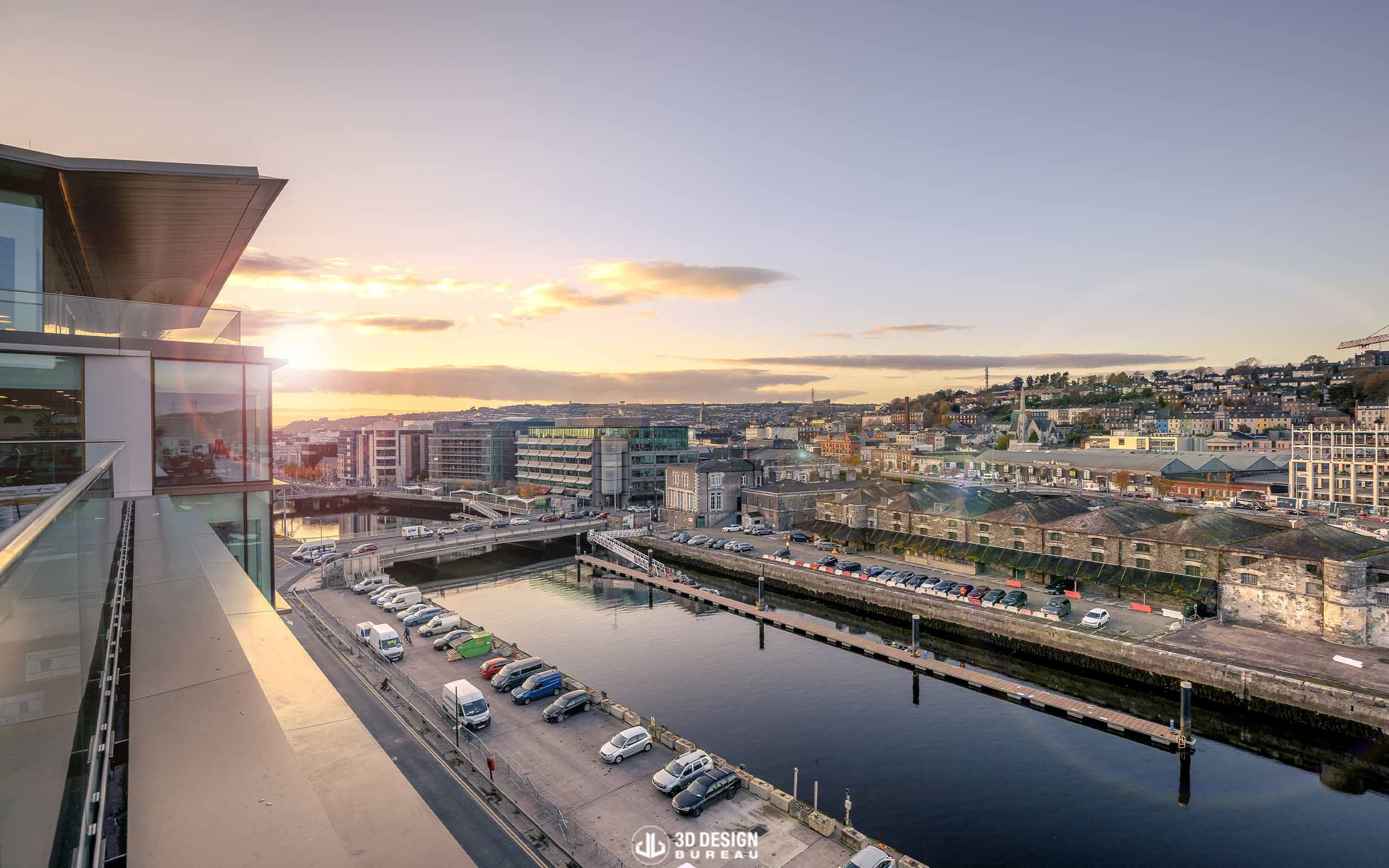 Computer generated imagery of Navigation Square office development in Cork