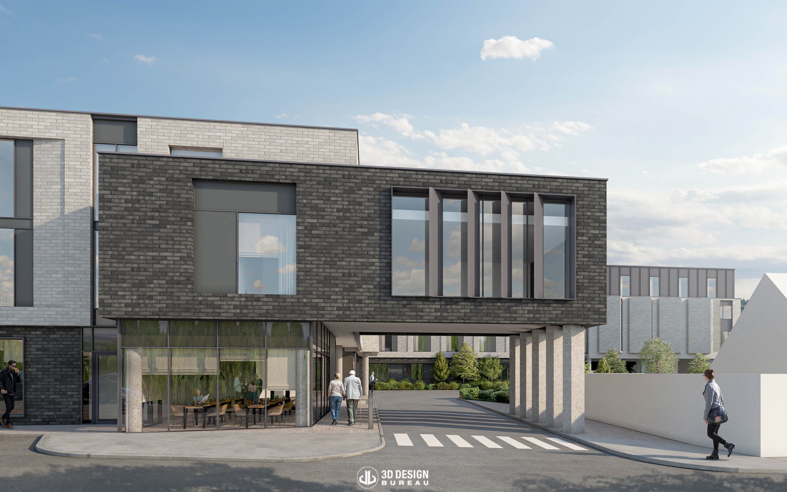 Architectural CGI of Approved Nursing Home in Stepaside, Dublin 18.