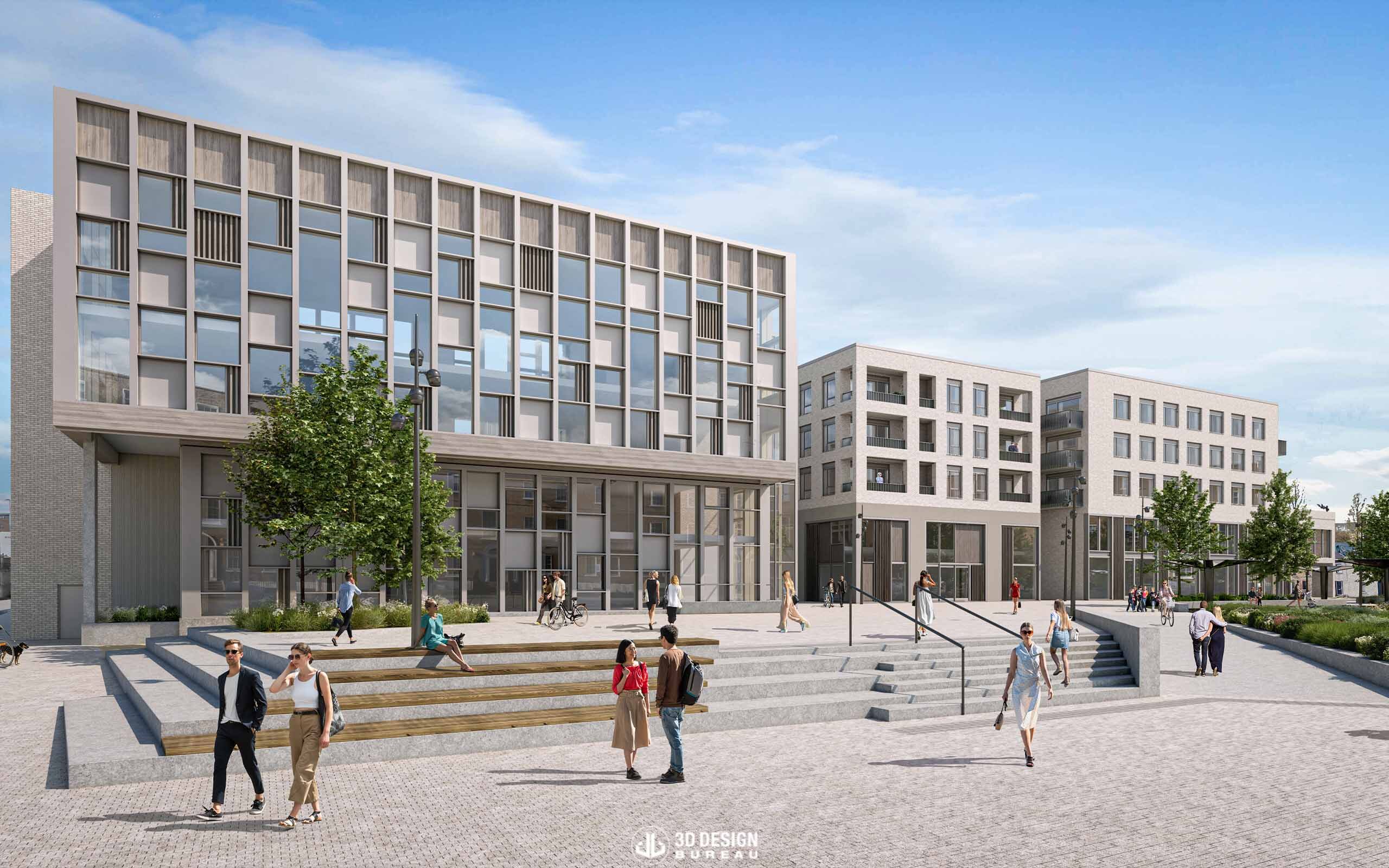 Architectural CGI of Proposed SHD on Emmet Road, Inchicore.