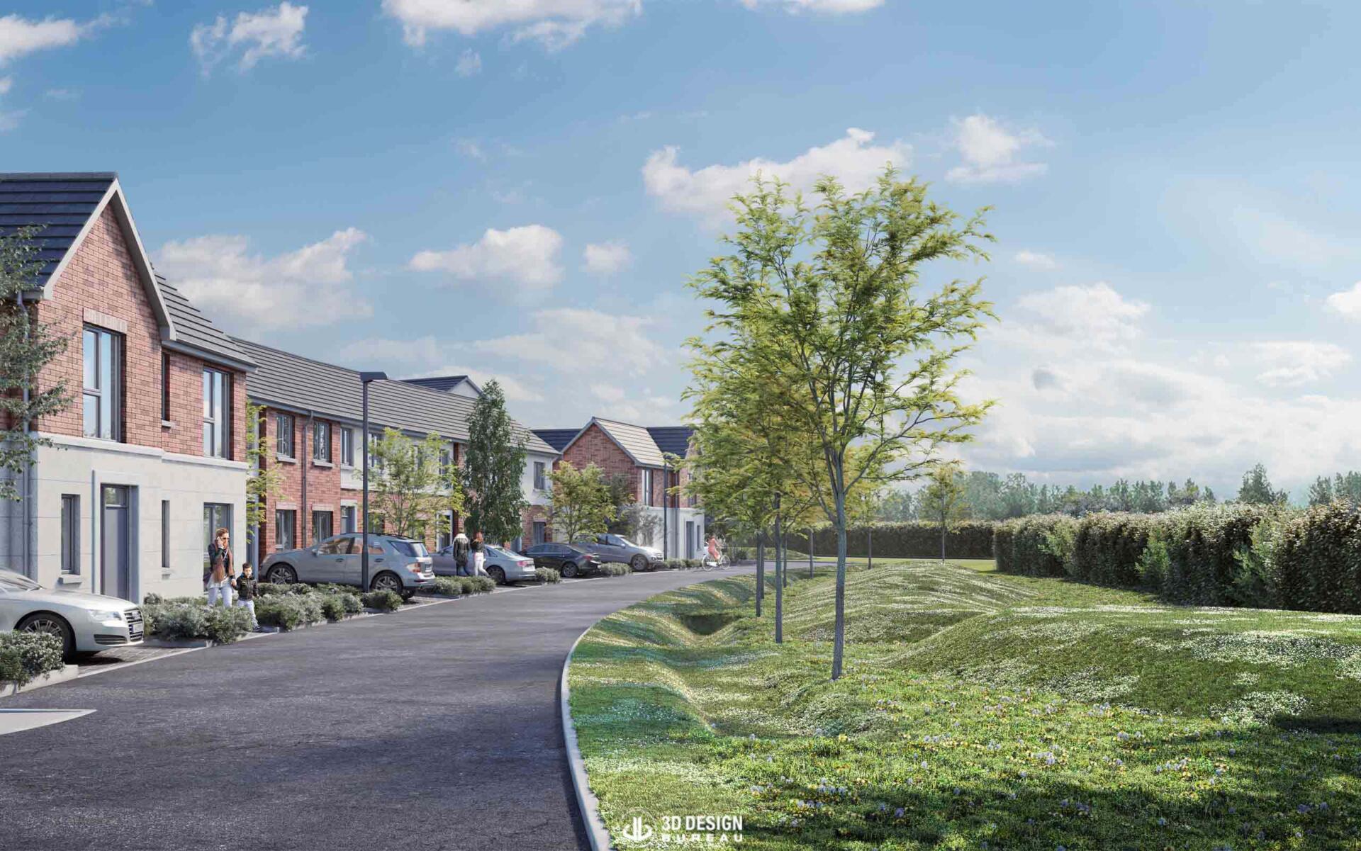 Architectural CGI of Tandy's Lane Residential Development in Lucan.