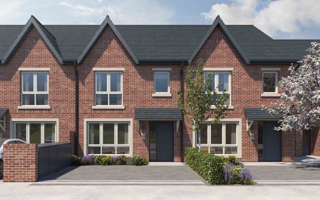 Architectural CGI of Mercy Vale residential development in Cherrywood, Dublin.