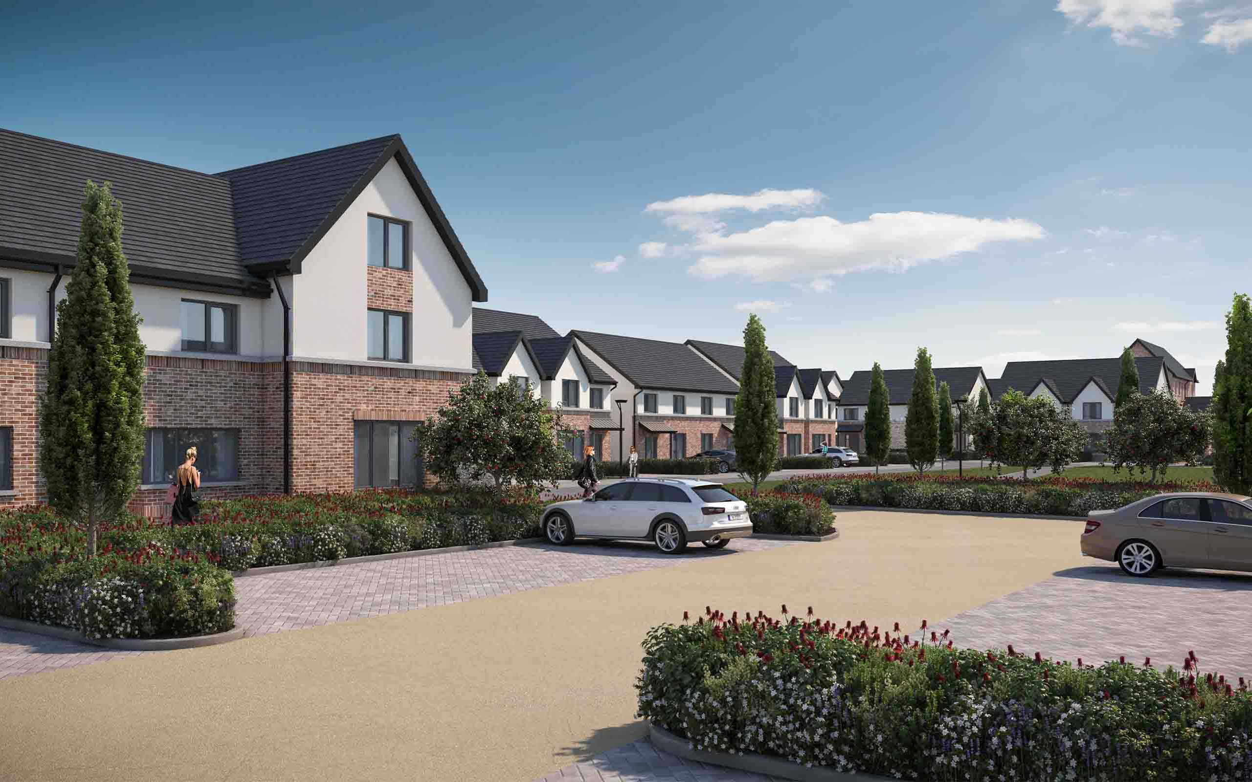 Architectural CGI of Ardrath Residential Development in Celbridge, Kildare by Ardstone Homes.