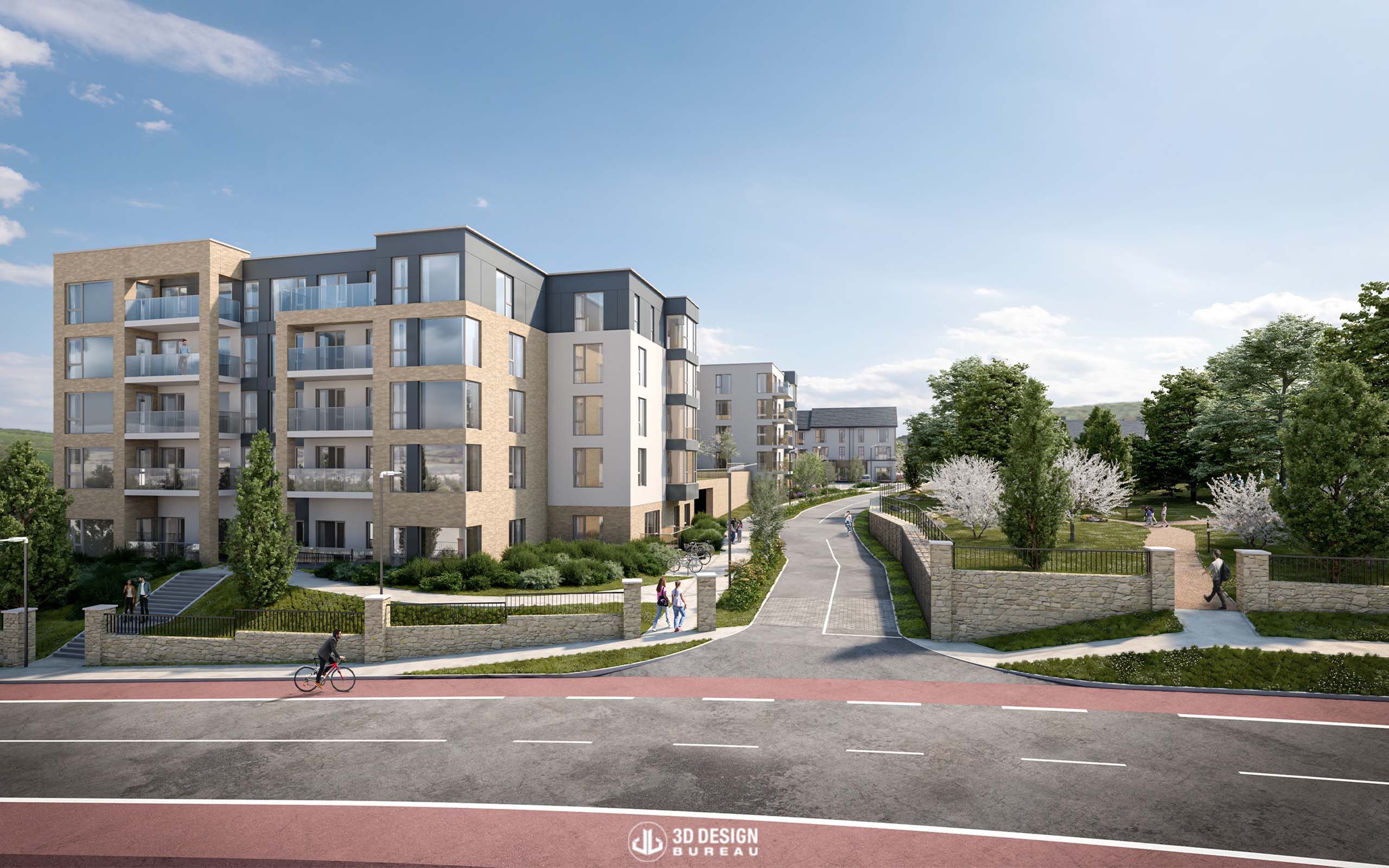 Architectural CGI of planned Strategic Housing Development in Kilternan, Dublin.