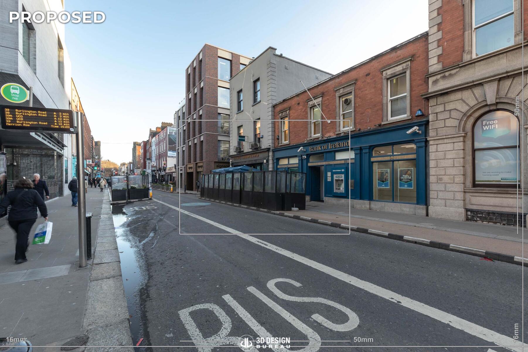 Verified View montage of the approved development in Dublin city centre for visual impact assessment(proposed)