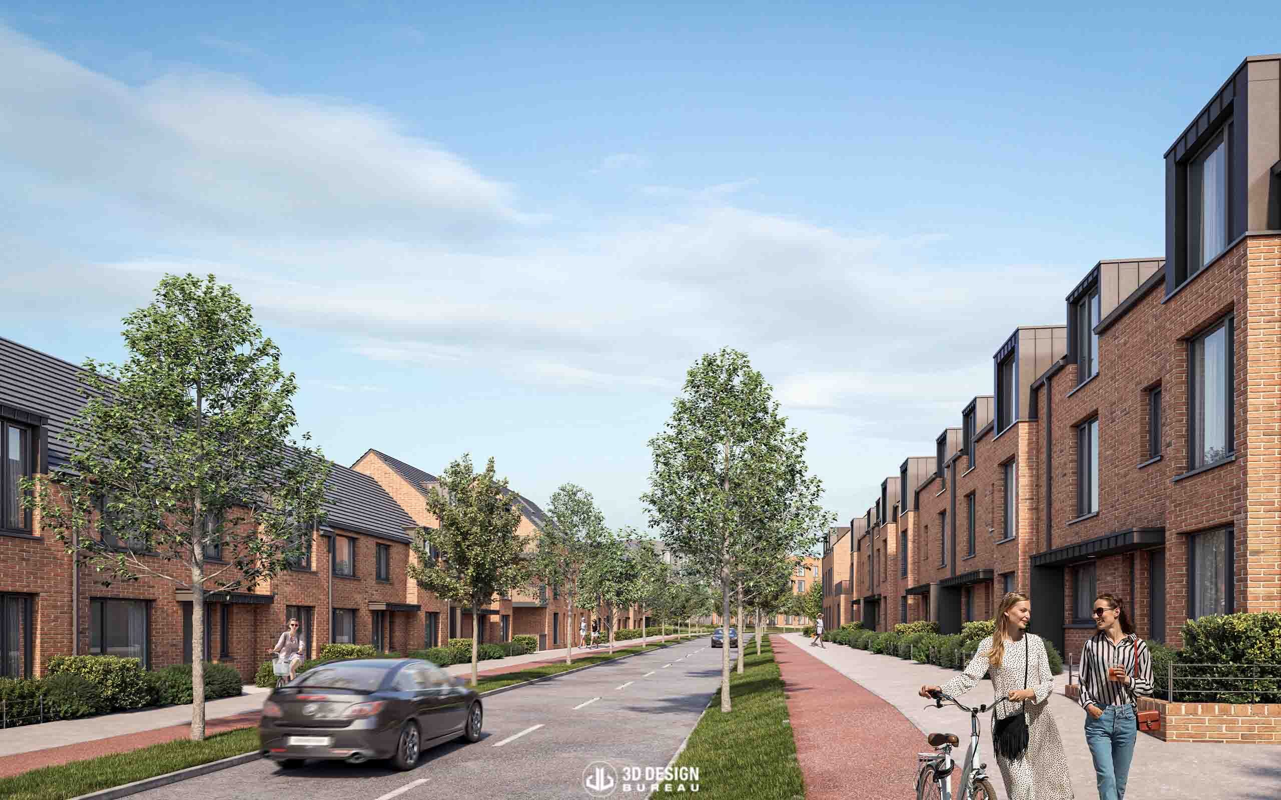 Computer generated imagery of the proposed development in Ashbourne
