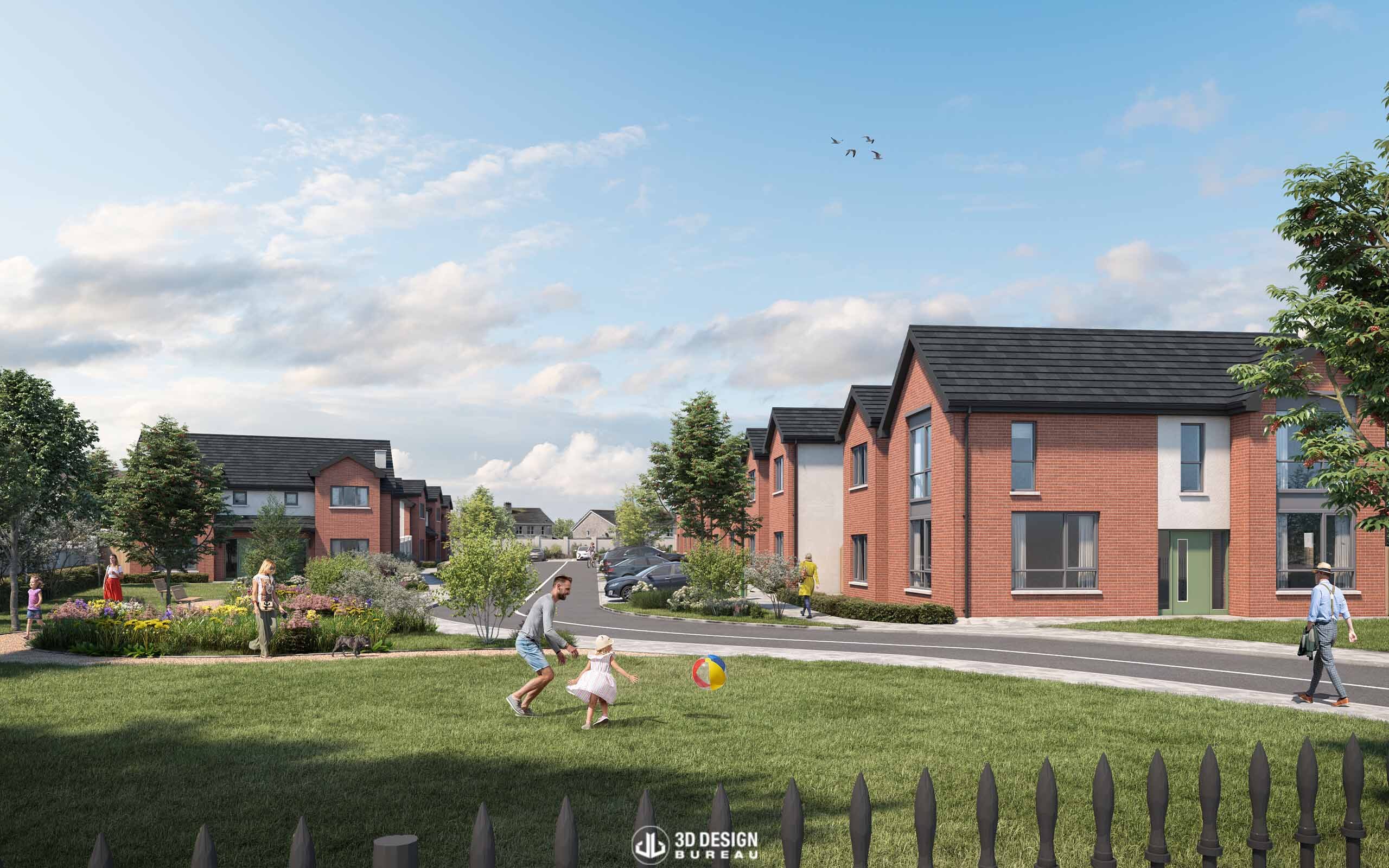 Architectural computer generated images of the proposed development in Mullingar