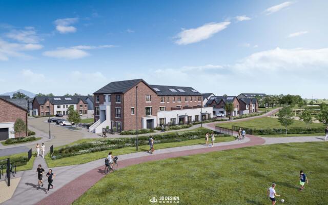 Computer generated imagery of the proposed development in Leixlip