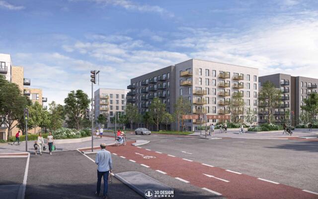Computer generated imagery of the proposed development in Clonburris