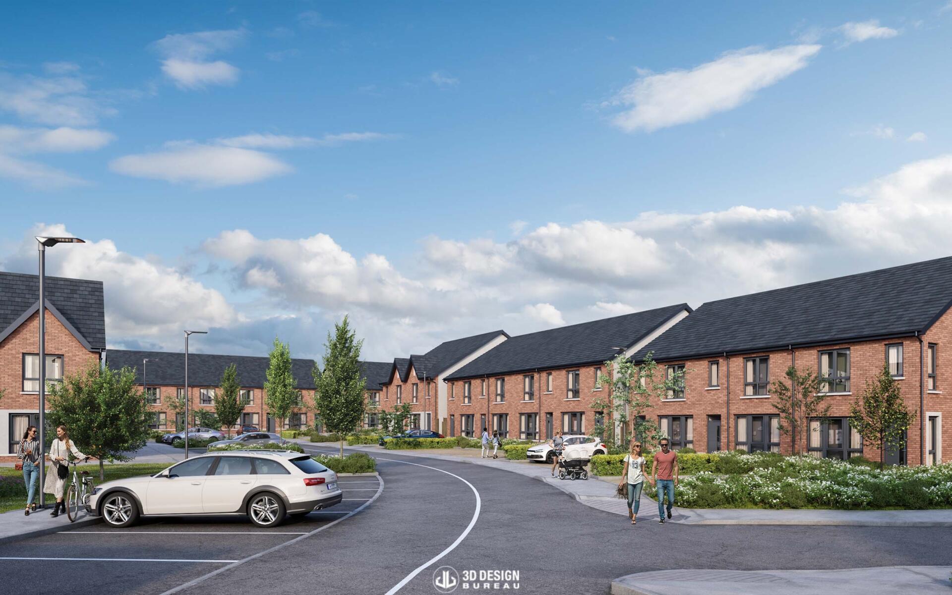 Computer generated imagery of the proposed development in Clane