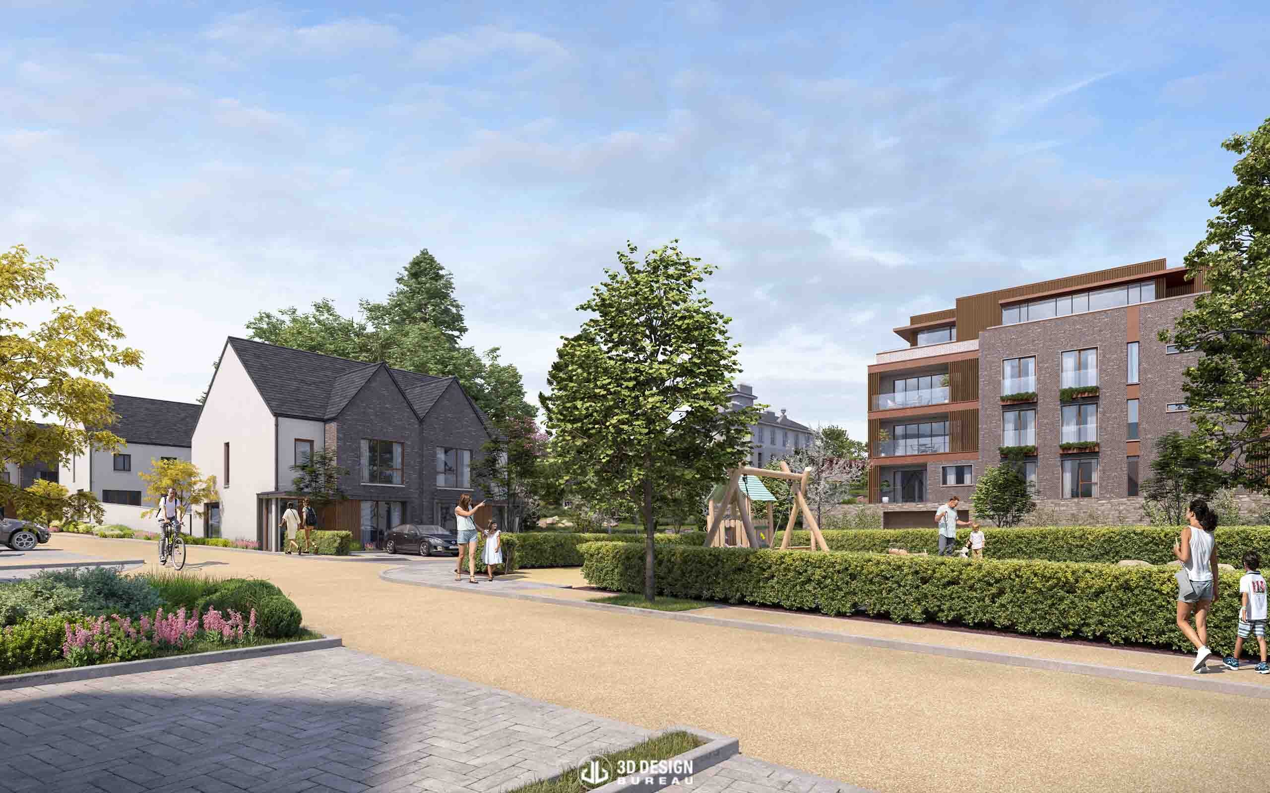 Computer generated imagery of the proposed development in Delgany