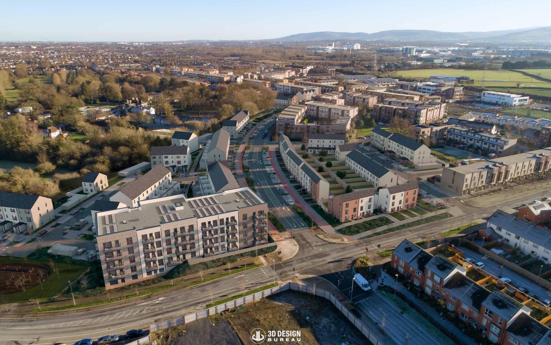 Aerial montage of St. Helens III, in Adamstown.