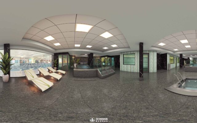 Off Plans 360 virtual tour of spa zone in West Wood club Clontarf