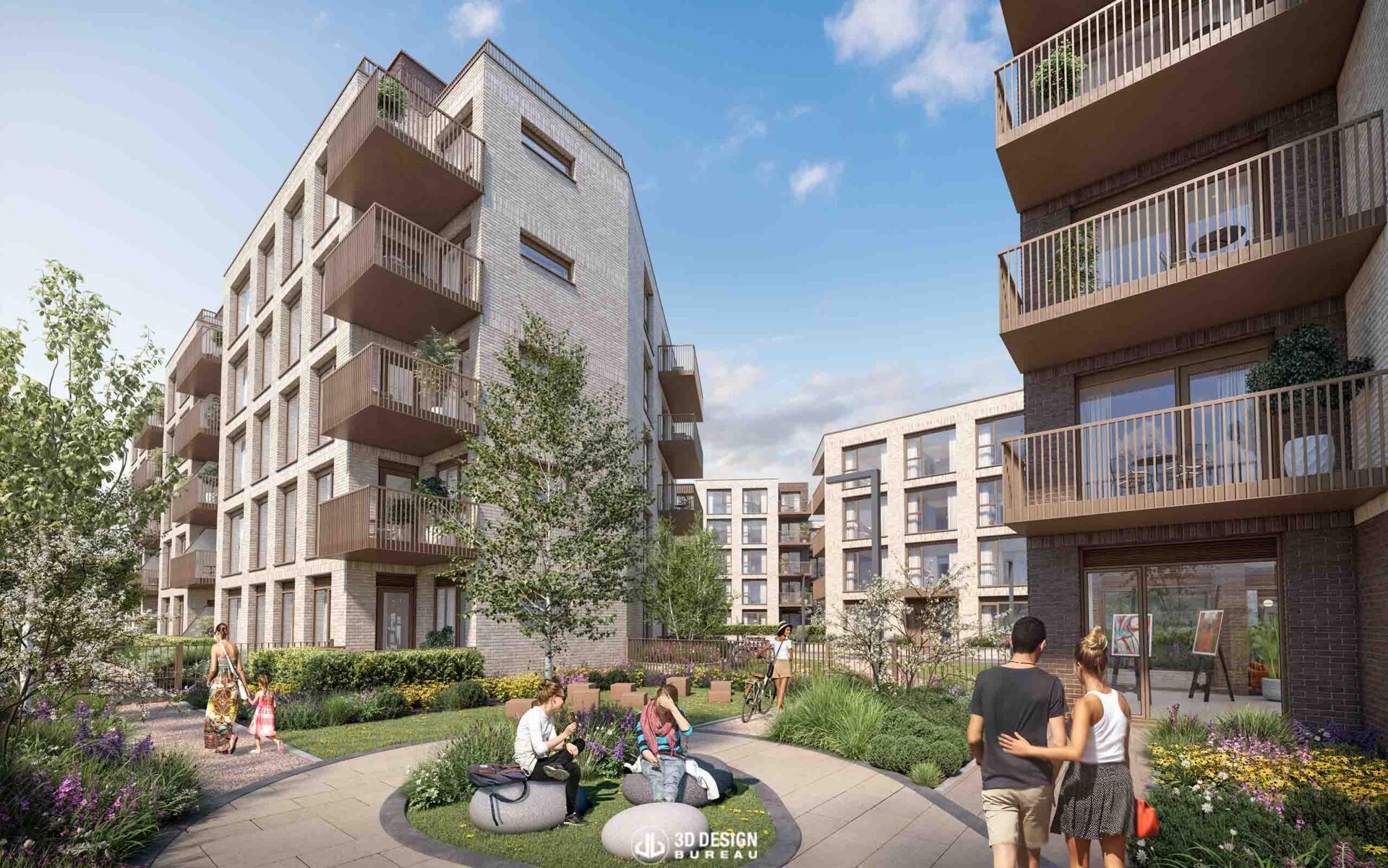 Computer generated imagery of the proposed development on Herberton Road, Dublin 12