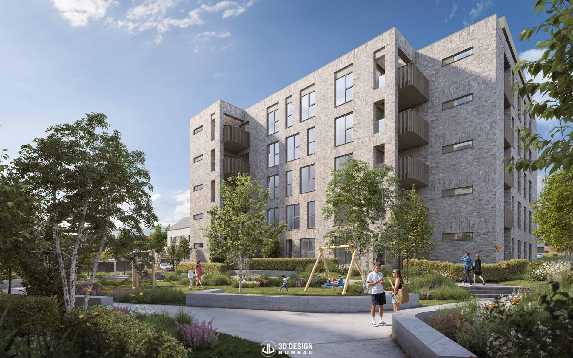 Computer-generated imagery of the proposed development in Sandyford