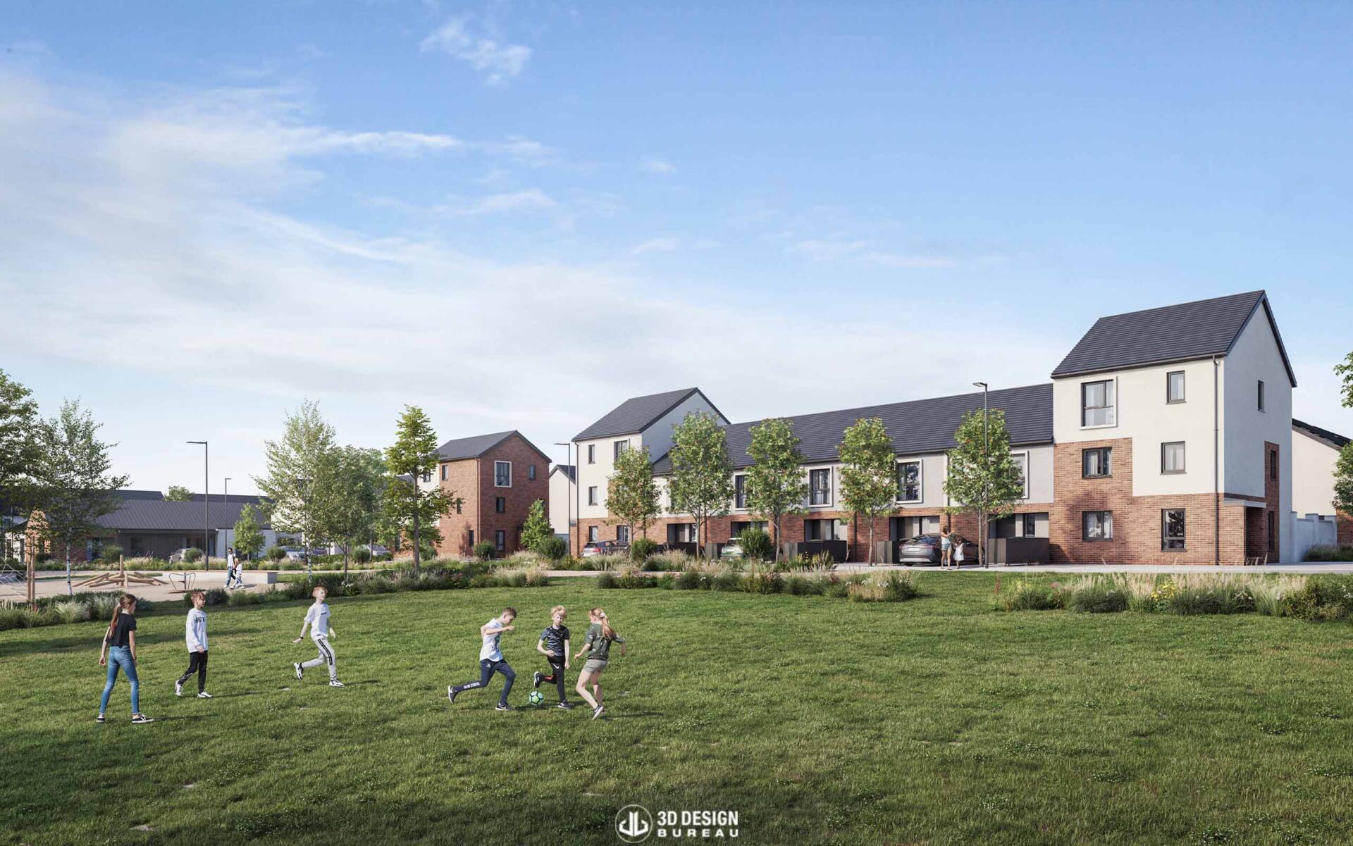 Computer-generated Image of a Residential Development in Celbridge