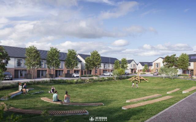 Computer-generated imagery of the approved development in Celbridge