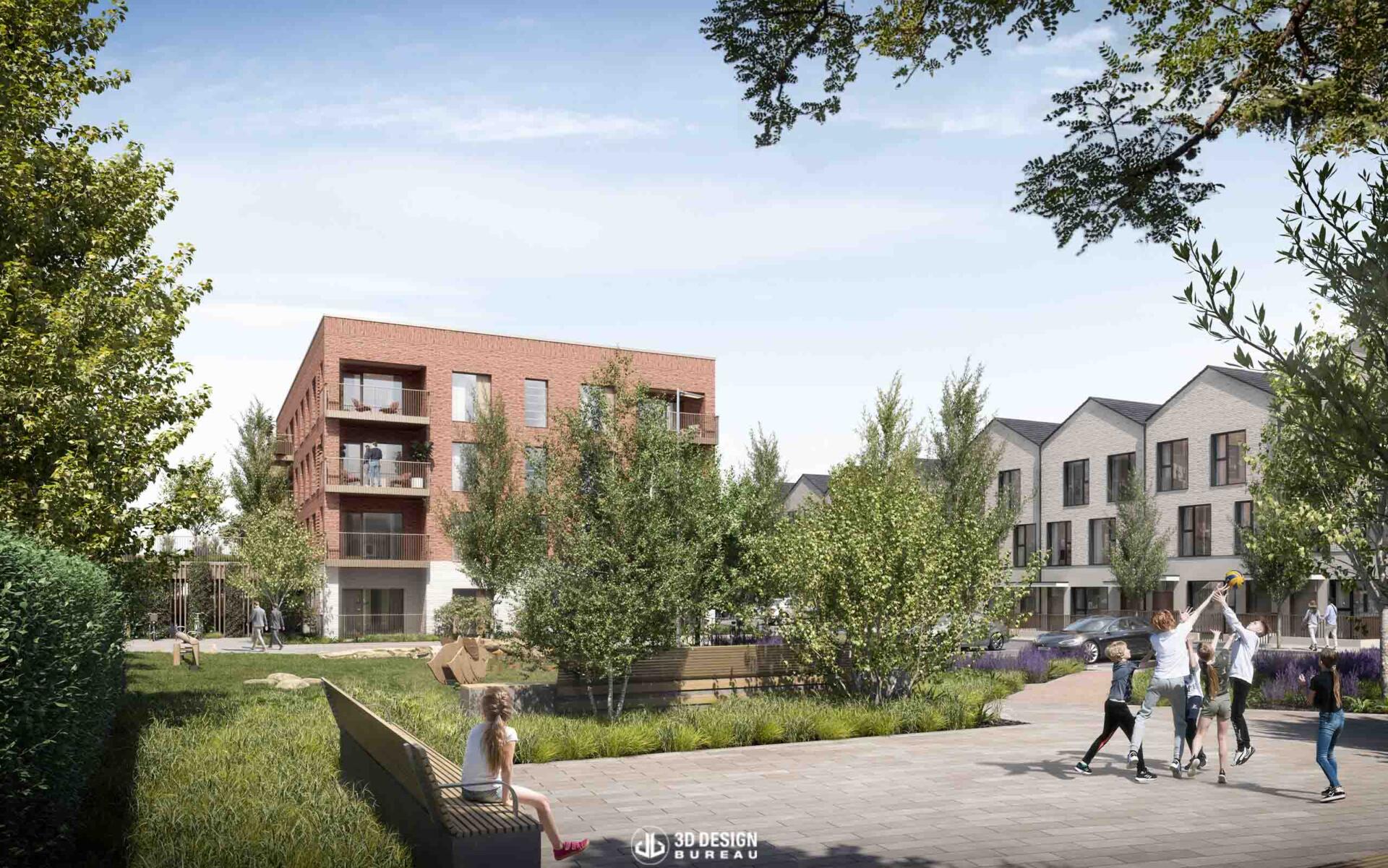 Computer generated imagery of the proposed development in Clonsilla