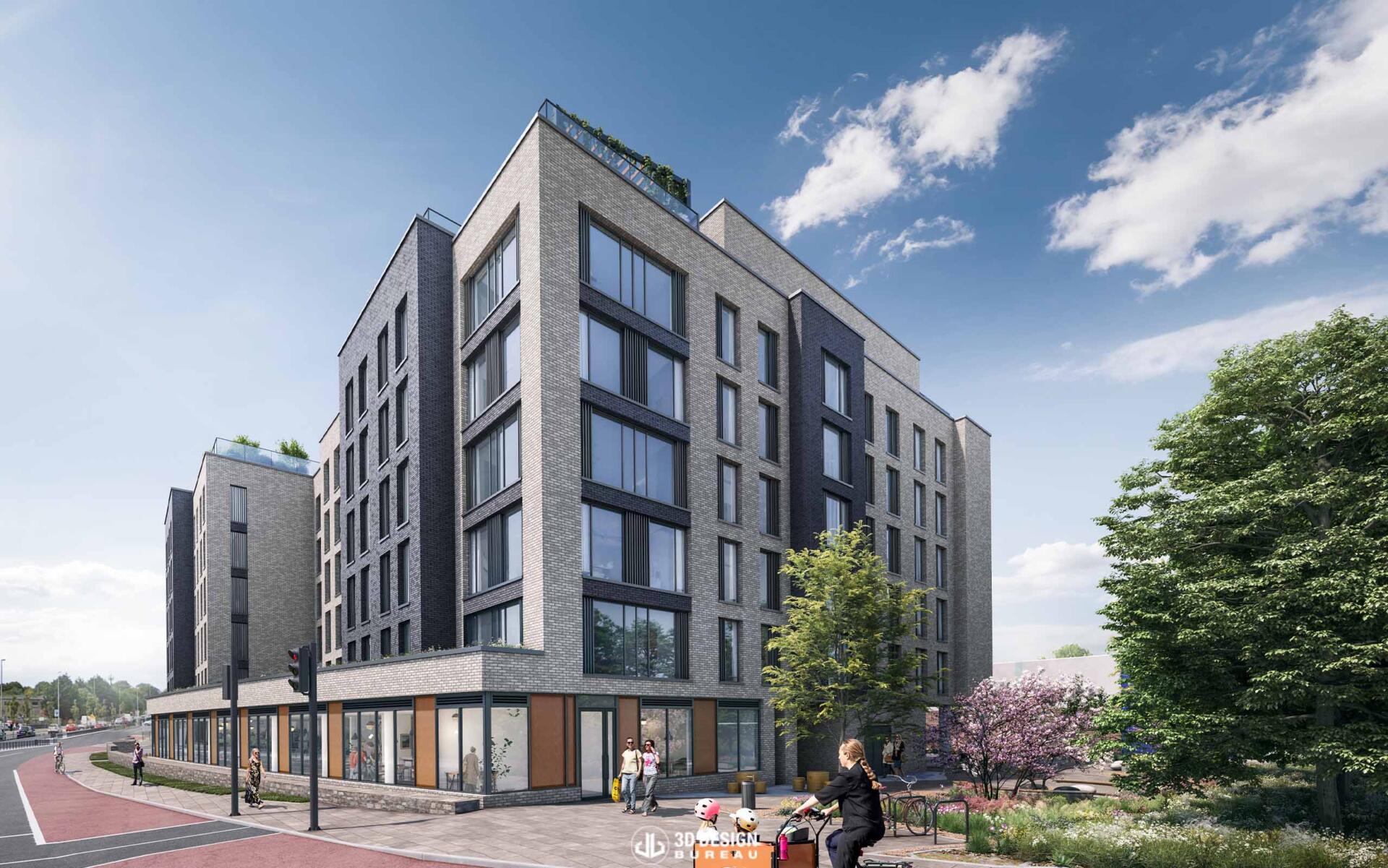 Computer-generated imagery of the underway development in Galway