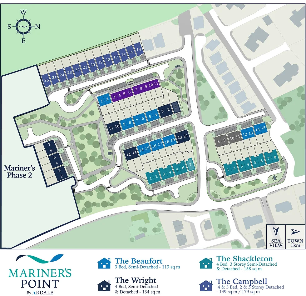 2D site map of Mariner’s Point development in Wicklow