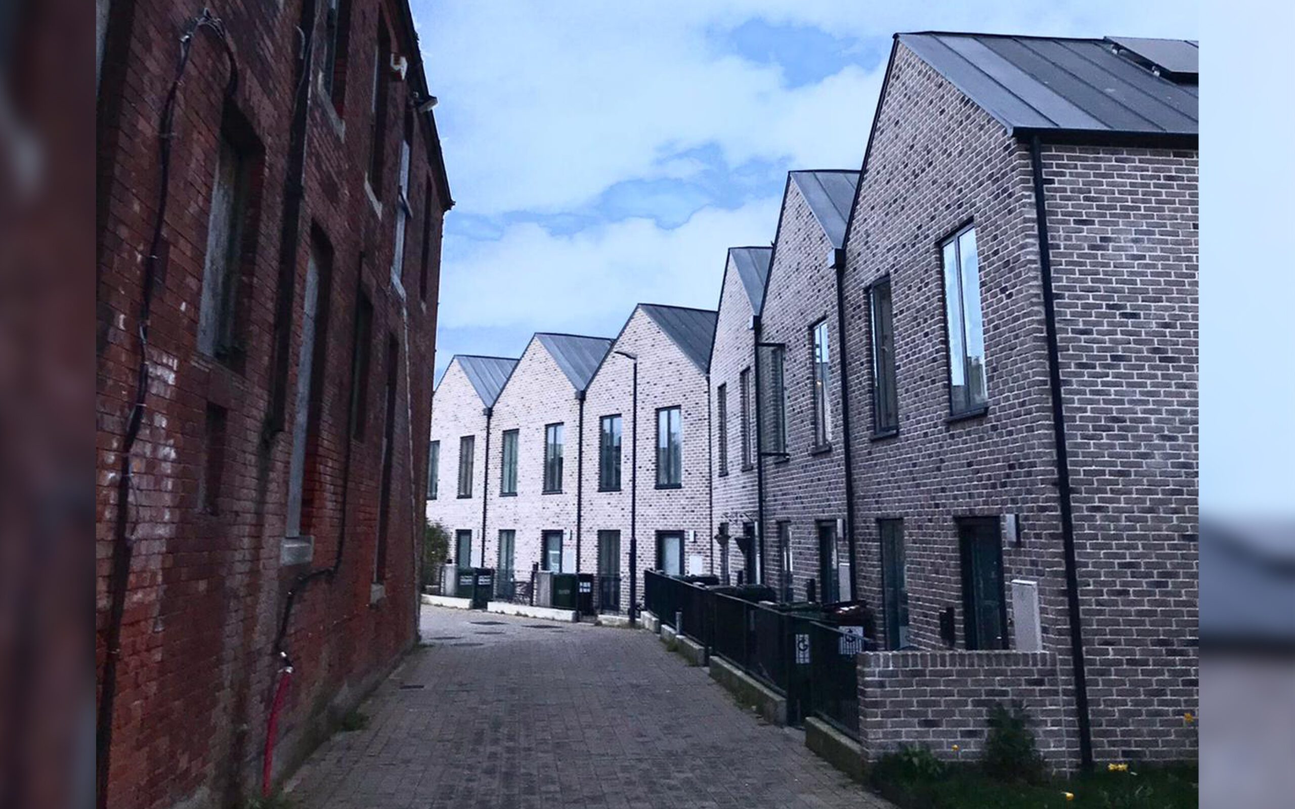 An enterprise centre beside an urban social terraced housing in Phibsborough.