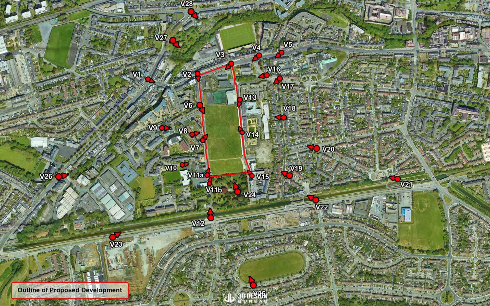 A zone of theoretical view is one example of what can be included in a pre-planning pack if VVMs are yet to be produced. It helps with discussion around the identification of key locations for verified viewpoints from the local council’s perspective.