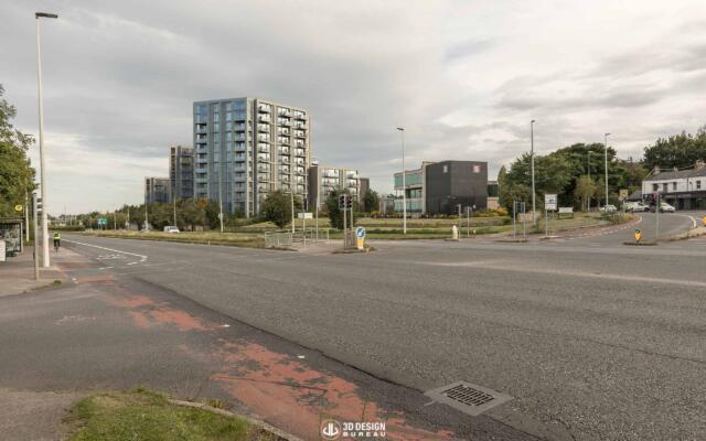 Verified view montage presenting the proposed state of a development in Arklow for visual impact assessment.