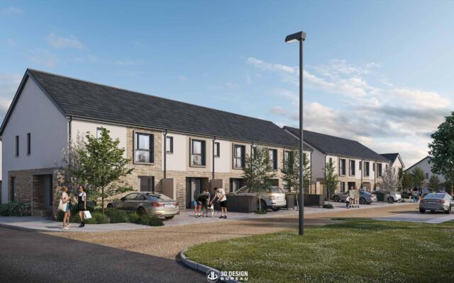 Computer generated imagery of the proposed development Hollystown in Dublin 15