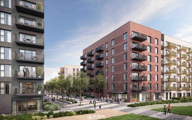 CGI of Cooper Square, Cairn’s Passive Development in Clonburris