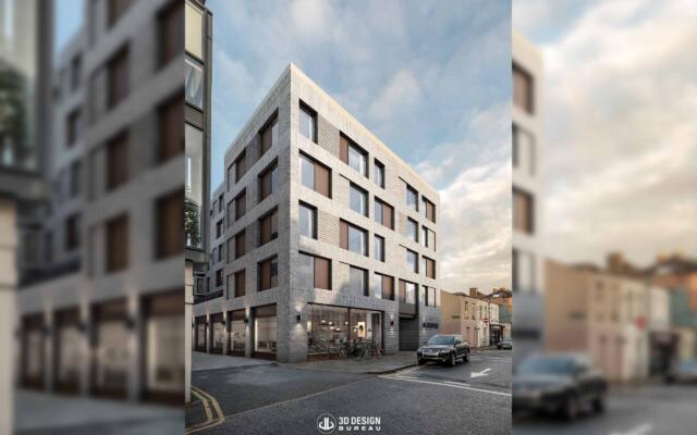 Computer generated imagery of the hotel development in Dublin