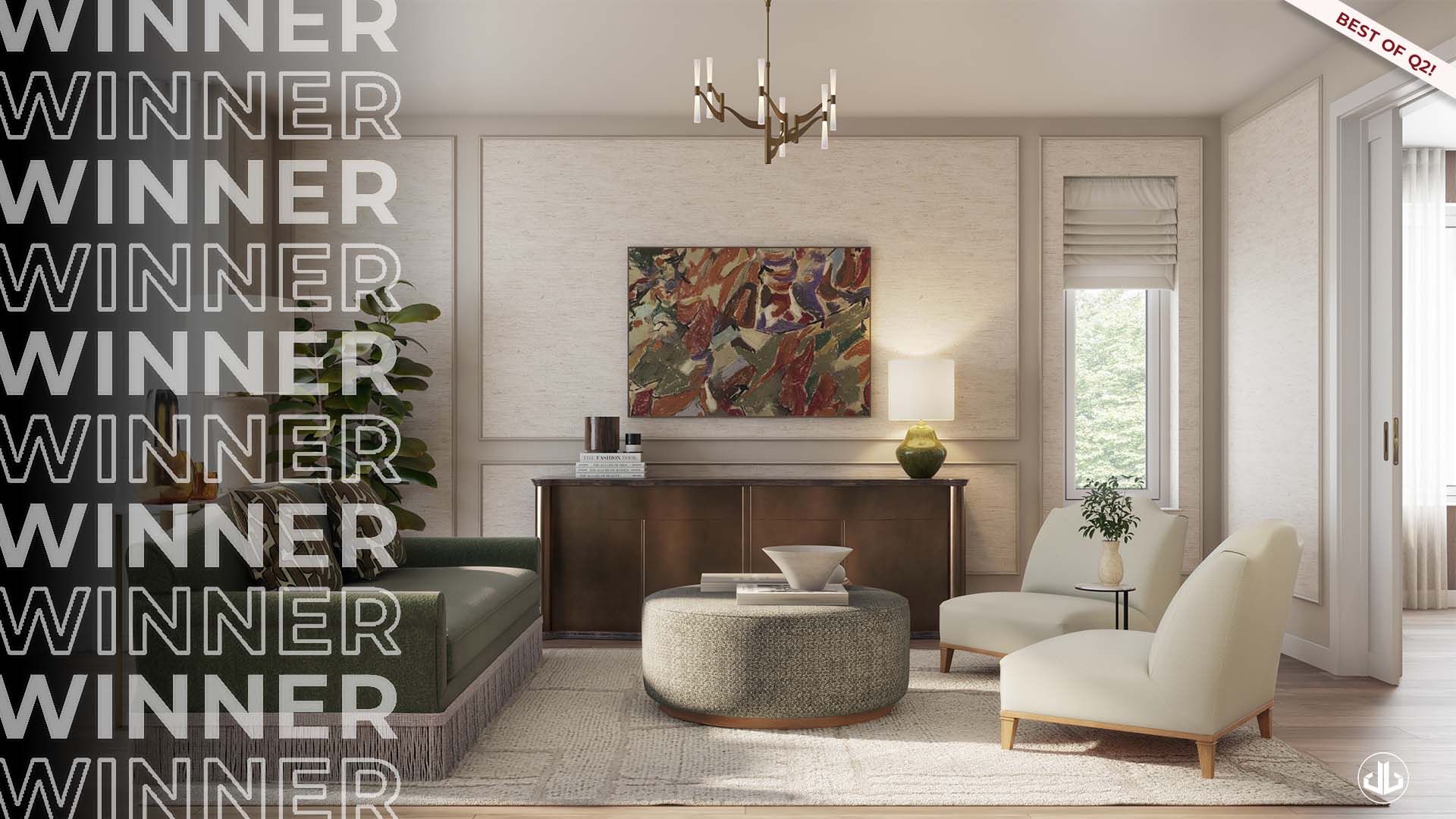 Interior CGI of The Colt Collection five-bedroom home in Foxrock, Dublin