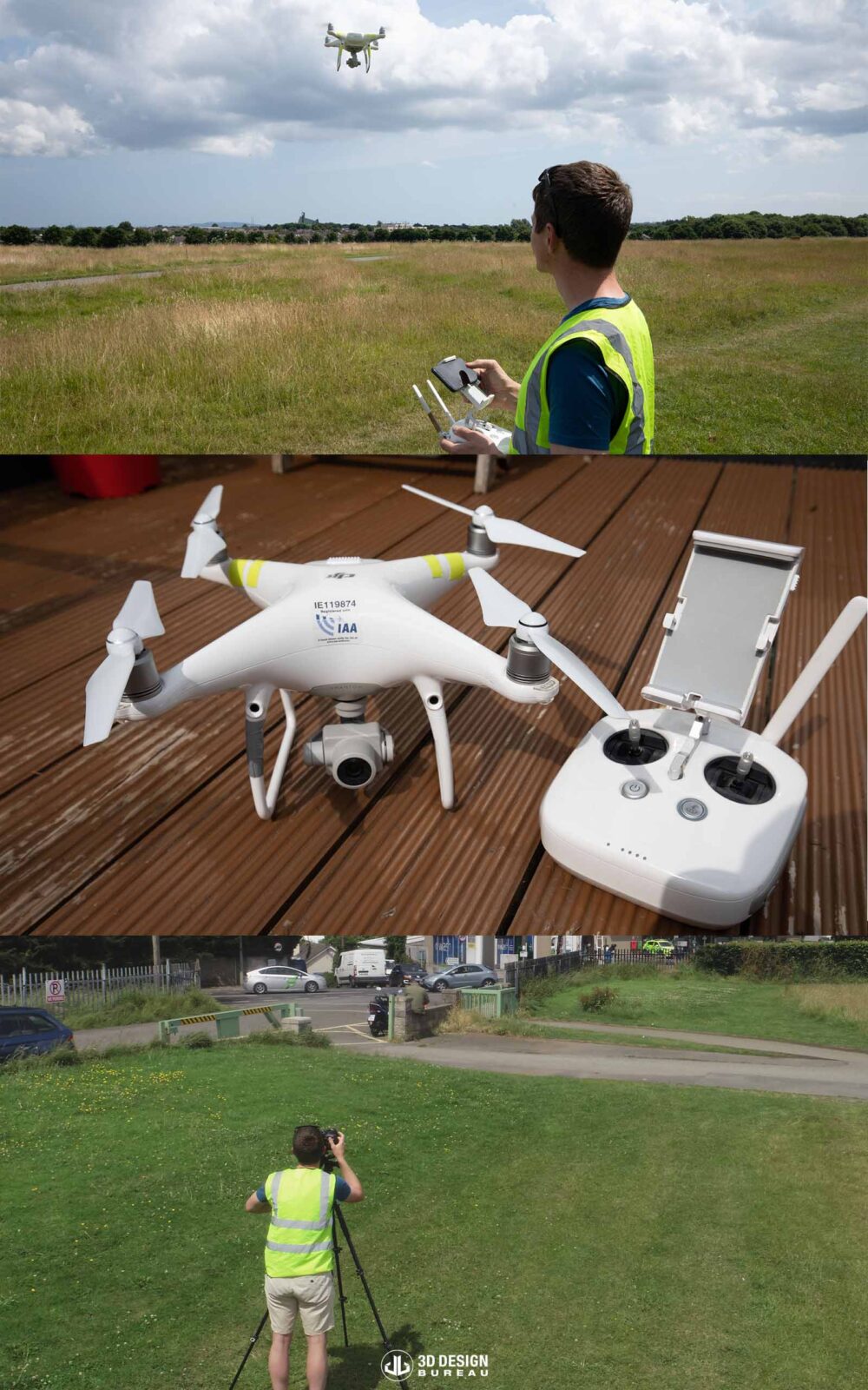 Drone photography for creation aerial view of Navigation Square office development off plans virtual tour in Cork 