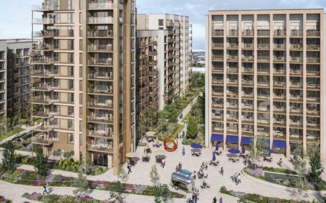 Architectural CGI of the approved Omni Plaza apartment development in Santry, Dublin 9