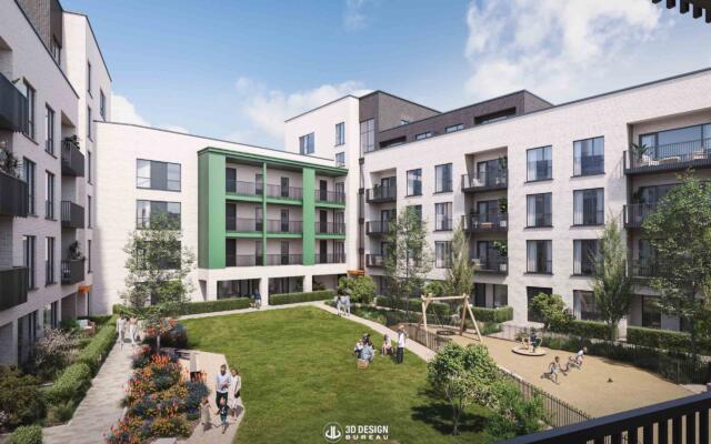Architectural computer generated imagery of the approved development in Cabra West, Dublin