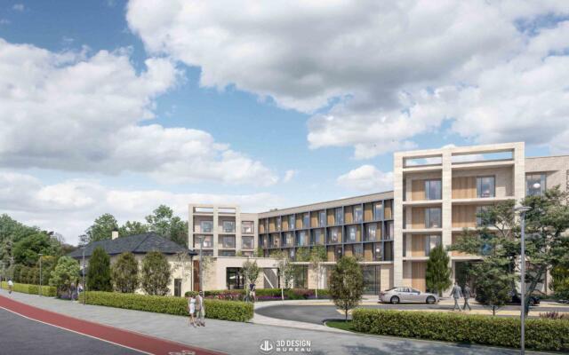 Architectural computer generated imagery of the hotel development in Dublin