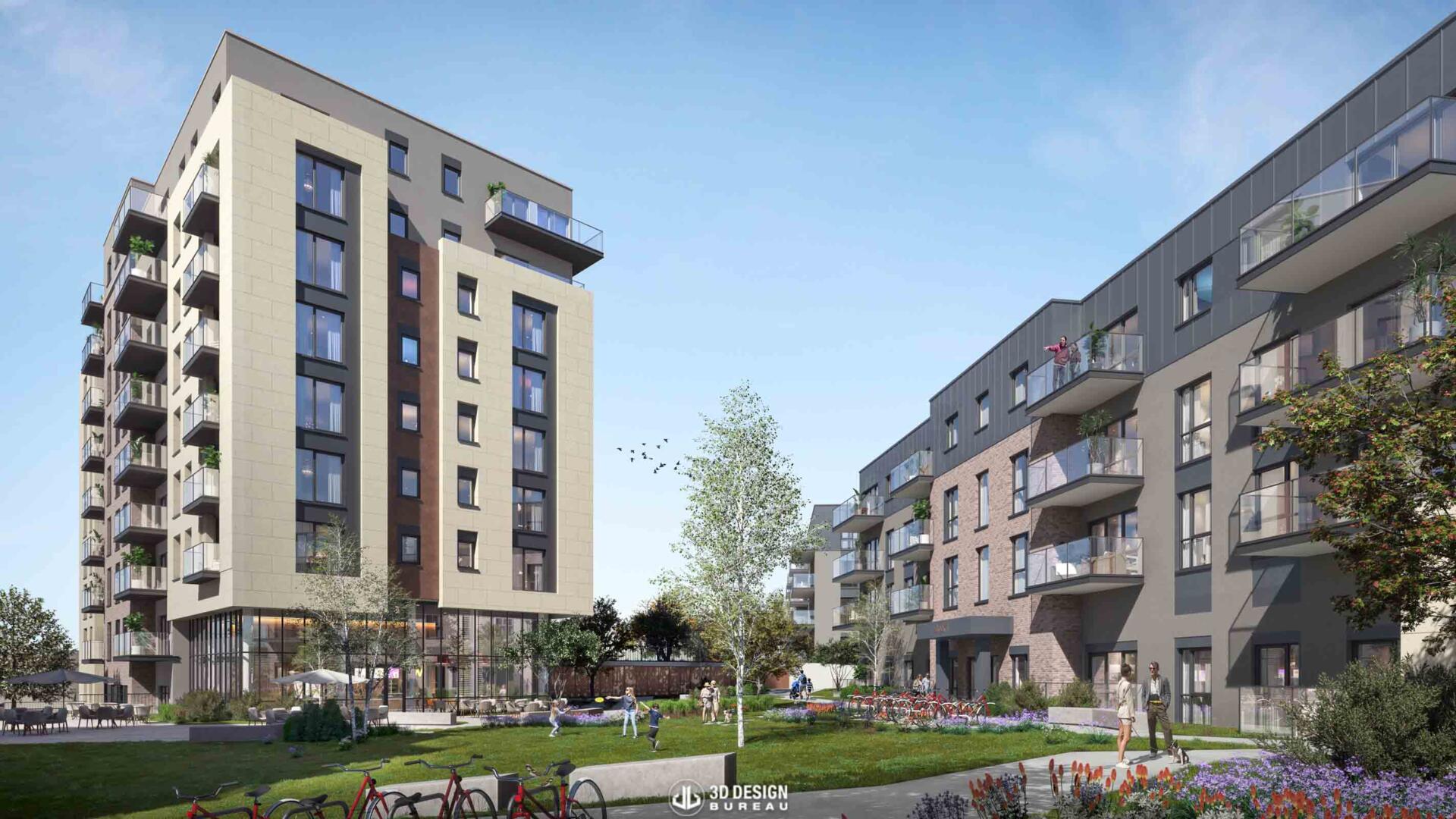 Computer-generated imagery of the proposed development in Kinsale Road, Cork