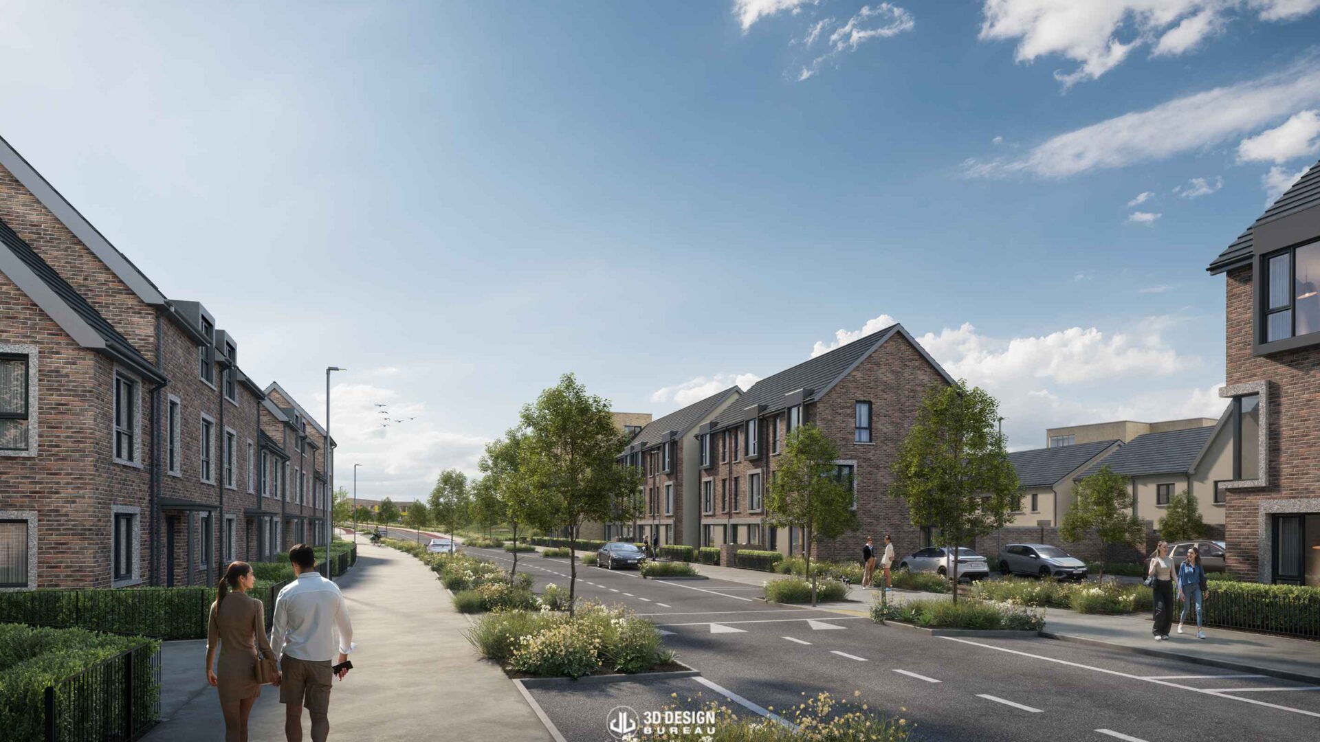 Architectural CGI of the revised Dunshaughlin East residential development in Co. Meath