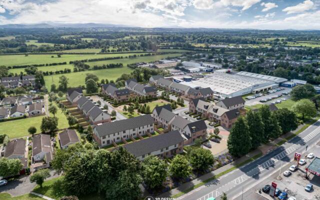 Proposed aerial photomontage of the residential development Kilcullen