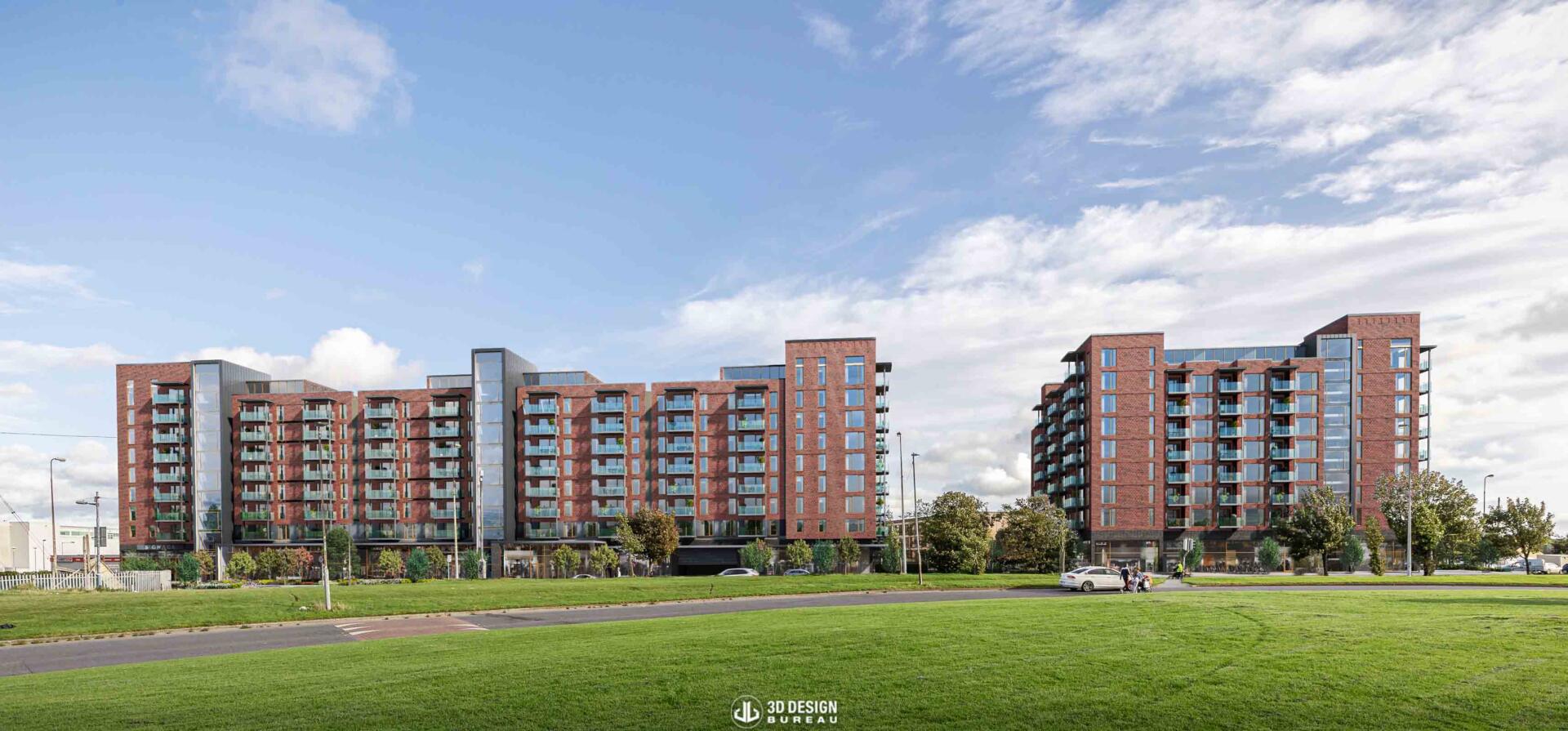 Presentation photomontage of the development on Malahide road, Dublin