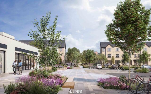 Architectural computer generated imagery of the approved development in Athlumney, Navan