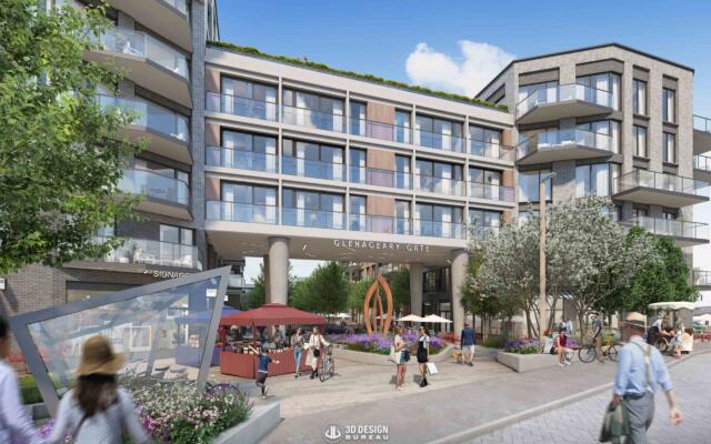 Computer generated imagery of the proposed development Glenageary gate in Dublin